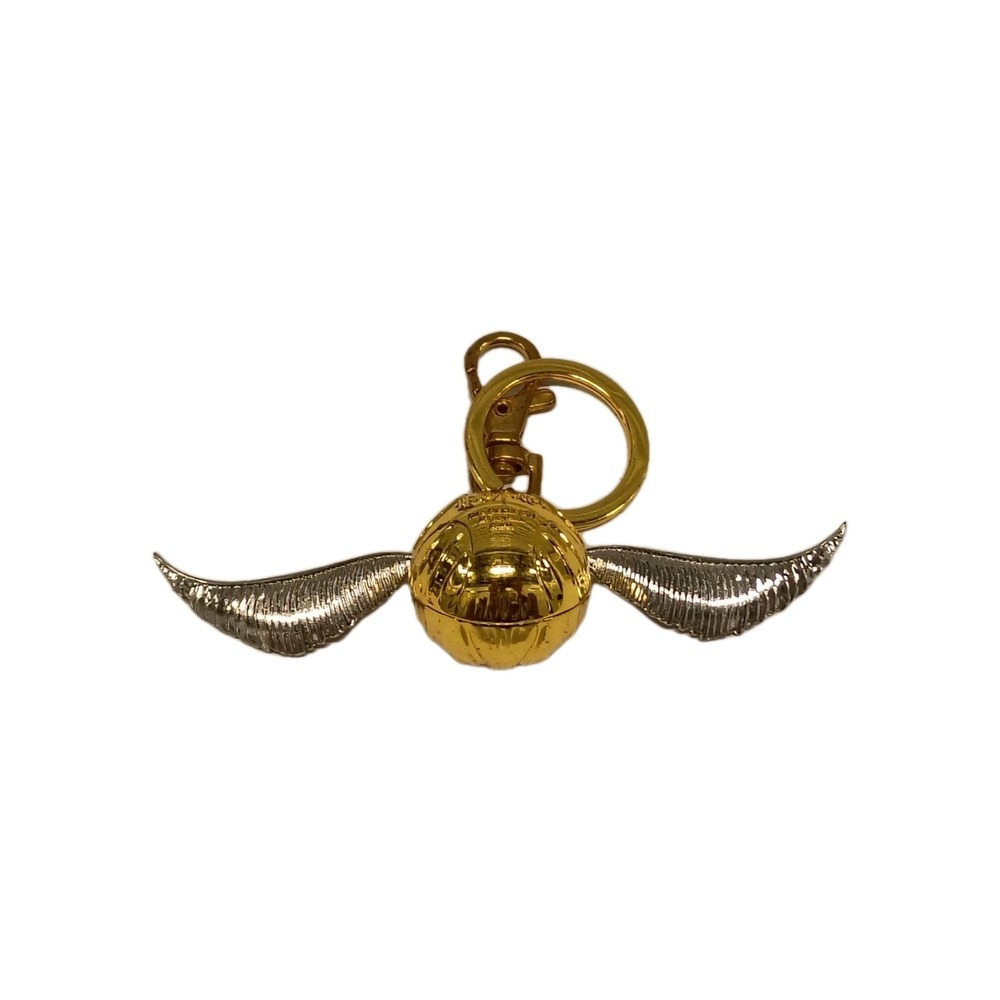 Harry Potter Golden Snitch Keychain Silvertone & Goldtone Keyring Purse Bag Clip